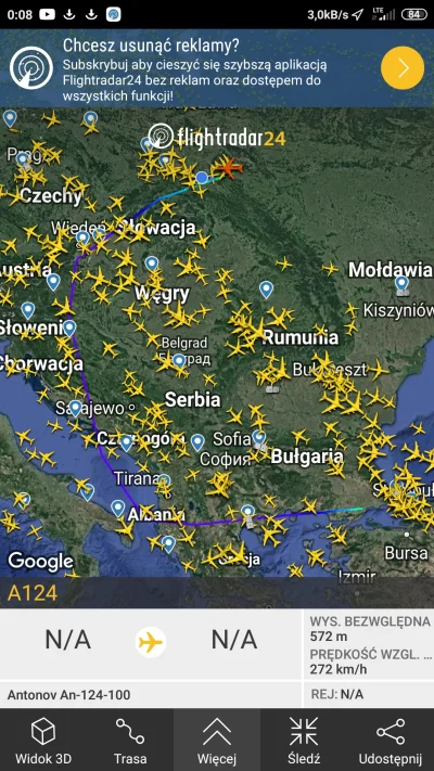 DzikWesolek - Antonov który ląduje teraz w #rzeszow szerokim łukiem ominął #wegry Nie...