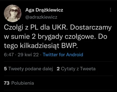 mel0nik - Drążkiewicz zajmuje się tematami wojskowości w Polskim Radiu. Jeśli dobrze ...