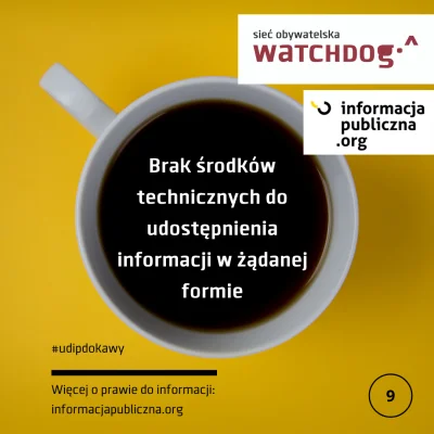 WatchdogPolska - Zapraszamy na dziewiątą już wspólną kawę z prawem do informacji. Dzi...