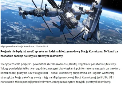 lakukaracza_ - Rosja wycofuje się z misji na Międzynarodowej Stacji Kosmicznej

htt...