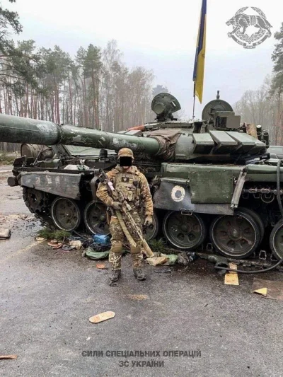 LazyInitializationException - Ukraiński żołnierz pozujący przy zdobytym ruskim T72B3
...