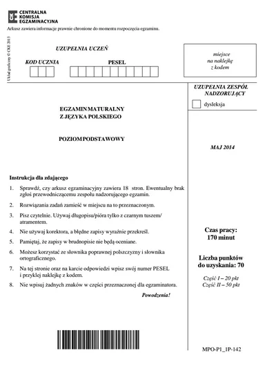 kajelu - Mam arkusz z polskiego. Dla zainteresowanych wiecej na priv
#matura #matura2...