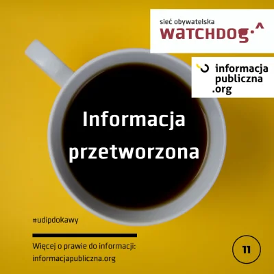 WatchdogPolska - Po majówce ciężki temat, bo wjeżdża na stół Informacja przetworzona....