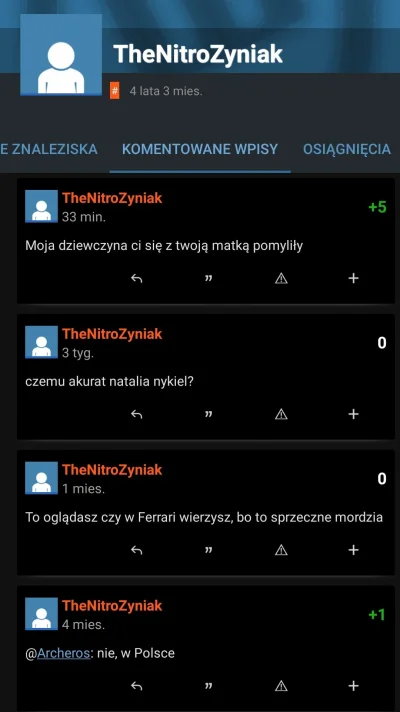 XIONCCIMORDE_LIZAL - > skoro dodał pierwszy od prawie trzech lat komentarz na wykopie...