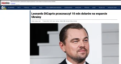 zogard - Pamiętacie akcję o Leonardo DiCaprio, który przekazał Ukrainie 10mln a późni...