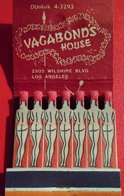 cheeseandonion - >Matches from Vagabond’s House, one of the first Tiki bars in Los An...