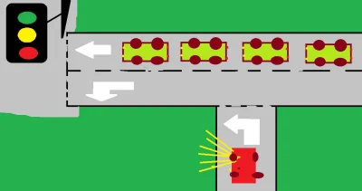 pyczasty - Czy w takiej sytuacji na skrzyżowaniu poruszający czerwonym autem chcąc na...