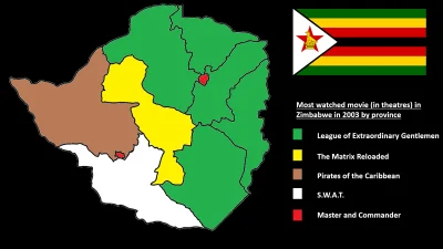 frisorovicz - Najbardziej popularne filmy w Zimbabwe w 2003 roku #mapporn #geografia
