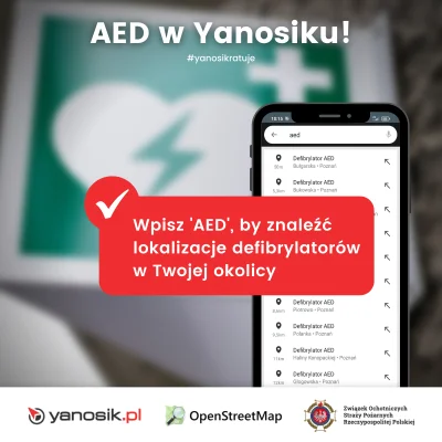 RicoElectrico - #yanosik umożliwia teraz zgłaszanie i wyświetlanie defibrylatorów AED...