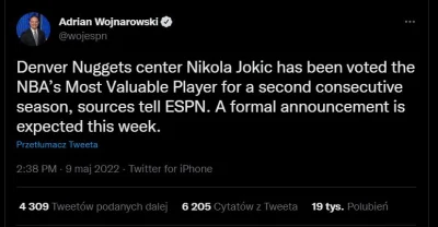 zwierzy - https://twitter.com/wojespn/status/1523643566639108096
#nba