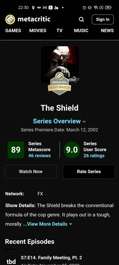 t.....z - @FrasierCrane: The Shield to serial bardzo wysoko oceniany przez krytyków i...