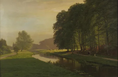 Lifelike - Spacer w parku; Anders Andersen-Lundby
olej na płótnie, 1876 r., 65,4 x 9...