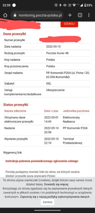 mmaciek3905 - Ważna przesyłka. Dotrze do piątku?
Odbiór na poczcie czy przyniosą do d...