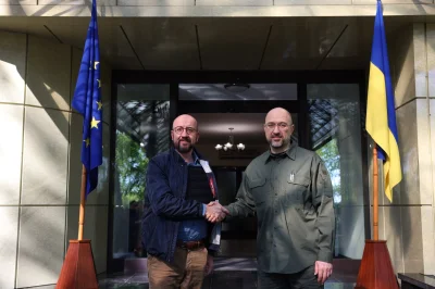 Aryo - Charles Michel z UE i Denys Szmygal (premier Ukrainy) spotkali się w Odessie. ...