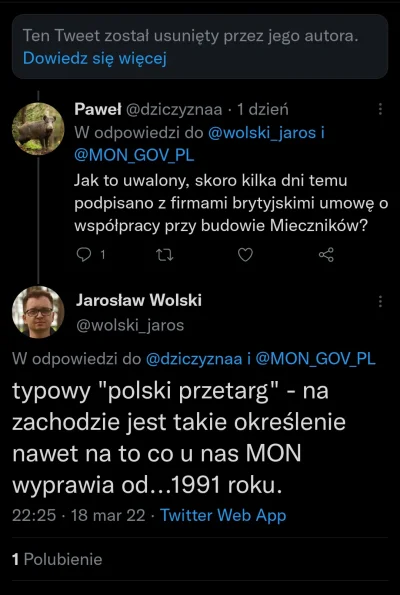 dziczyznaa - @Darth_Gohan: unieważnienie przetargu na Mieczniki (na screenie nawet wi...