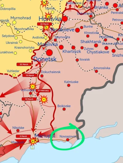 mikolaj-jas - Mapka z zaznaczonym miejscem gdzie został zniszczony rosyjski czołg z l...