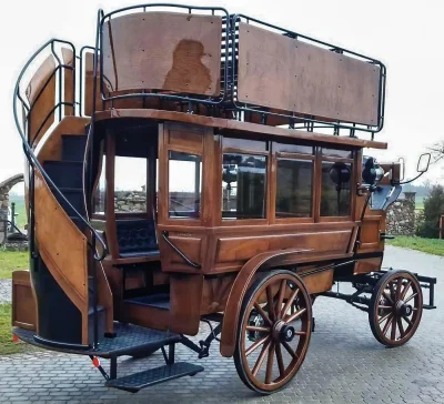 Turnam - Wóz konnego busa z końca XX wieku #ciekawostki #fotografia