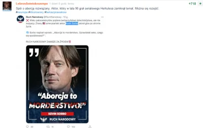 RedSensej - Oto kolejny przykład lewicowej zazdrości na gruncie genetyki. Kevin Sorbo...