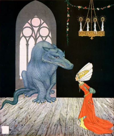 Borealny - Ilustracja ze starego wydania „Pięknej i Bestii” Felixa de Graya, 1926.
#i...