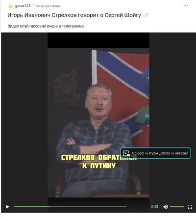 aleksc - Dodałem na pikabu filmik z wczoraj Striełkova o tym, że przegrali na ukraini...