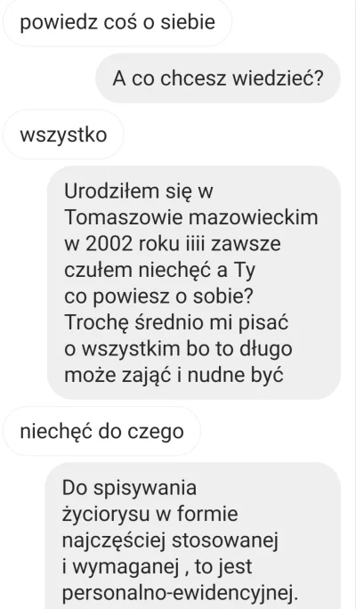 przegro_pisarz - Chyba za dużo napisałem. #tinder #podrywajzwykopem