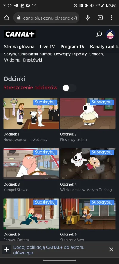 slawomirus - @upflixpl siemka. Wiecie może jak mogę obejrzeć family guy w aplikacji c...