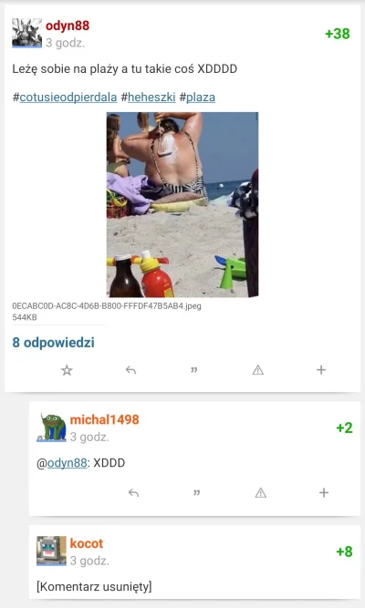 Michaelo_proteino - Hej @odyn88 , od 2 lat na plaży siedzisz? ;) Kasujesz komentarze ...