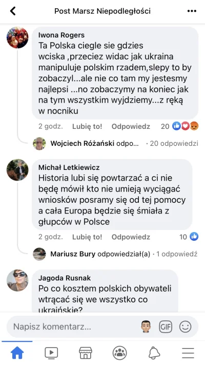 LechiaPany - Trzymajcie mnie. Komentarze na profilu Marsz Niepodległości… czy to nie ...