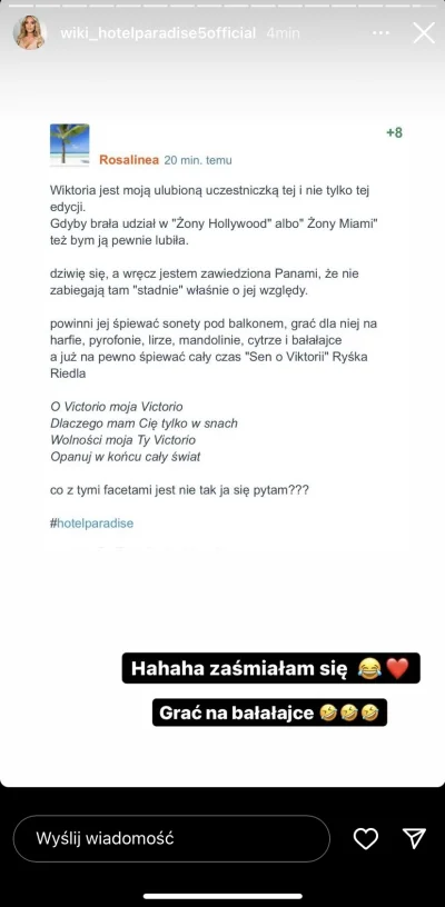 sesame0il - @Rosalinea: Wiktoria dała ci shoutout na insta ❤️❤️❤️