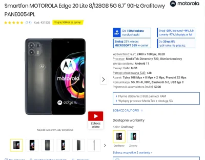 Ksemidesdelos - siemka, ma ktoś z Was telefon Motorola EDGE 20 Lite?

jaką opinię m...