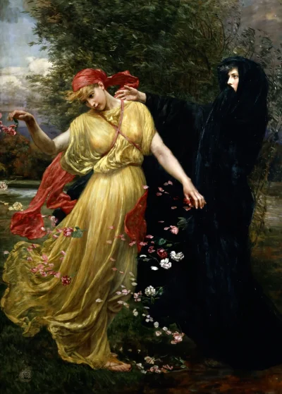 GARN - #sztuka #art #malarstwo #obrazy autor: Valentine Cameron Prinsep, At the First...