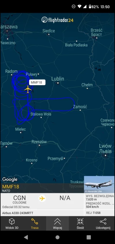 czterypalcewnatalce - No i #!$%@? strzelił #zamosc :(

#heheszki #nato #flightradar24