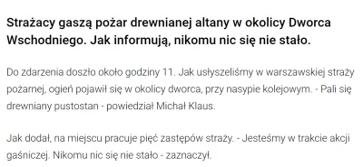 abrakadabra95 - Wyjaśniła się sprawa #pożar w #warszawa