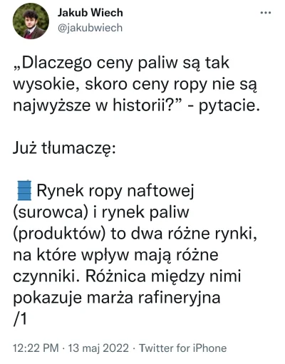 Konigstiger44 - @Pannoramix: : Pan ekspert mówi coś o marży rafineryjnej Orlenu ? ( ͡...