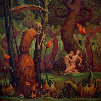 kaosha - #sztuka #art #obrazy #malarstwo
Michael Hutter
Śmierć podsł#!$%@?ąca kocha...