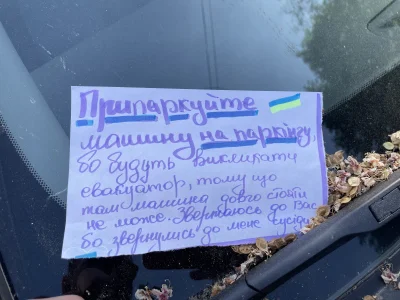 elemel90 - Któryś mireczek przetłumaczy? To auto zawala parking przed blokiem, a za w...