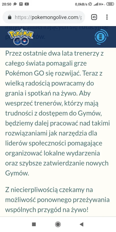 Kameishi - "Przez ostatnie dwa lata trenerzy z całego świata pomagali grze Pokémon GO...