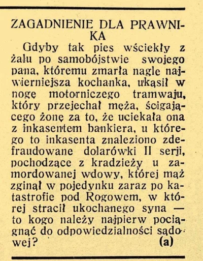 pogop - Zagadnienie dla prawników z 1931 r. XD

#heheszki #humorobrazkowy #suchar #pr...