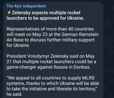 AShans - W poniedziałek ma zapaść decyzja w sprawie dostaw systemów MLRS na Ukrainę.P...