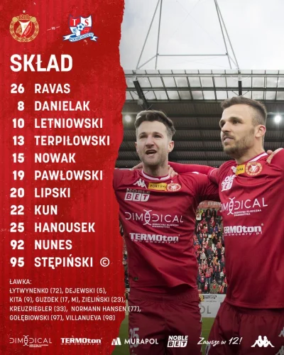 mat9 - Skład na ostatni #mecz w sezonie o awans do #ekstraklasa 
#1ligastylzycia #pie...