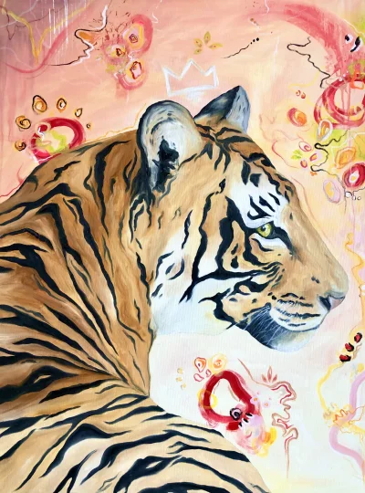 Tzss - A z okazji roku tygrysa powstał taki oto obraz: 
Olej i Akryl na płótnie 60x8...