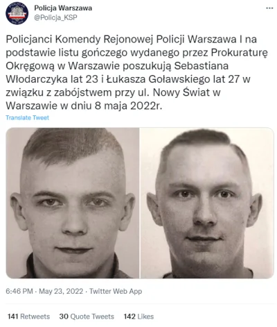 gejuszmapkt - Policja opublikowala wizerunek 2 mordercow z Nowego Swiata. Jak widac w...