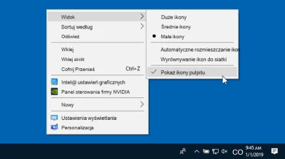 Steler - @Koziouu: prawy klawisz myszy na pulpicie, widok, pokaż ikony