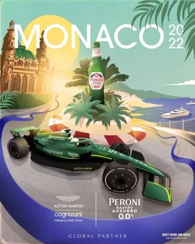 RitmoXL - Plakat Astona na GP Monako. Nawet, nawet ( ͡° ͜ʖ ͡°) #f1
