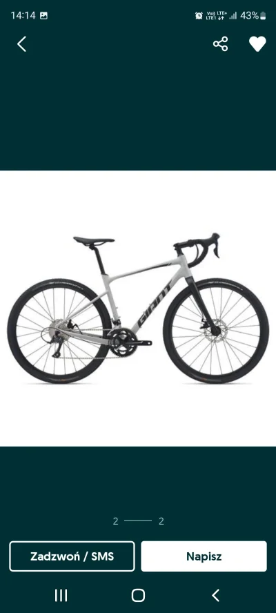 Colin90 - #gravel #rower
Wstępnie wybrałem rower który mam zamiar kupić. Giant Revolt...