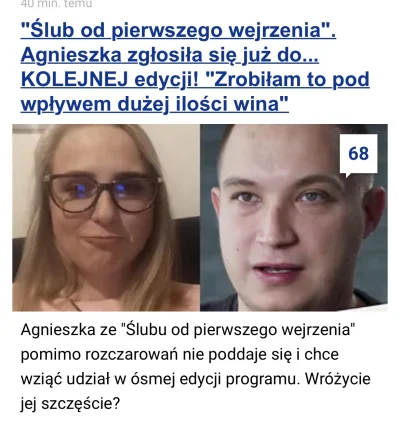 shnitzel - #slubodpierwszegowejrzenia 


Powiedzcie ze to żart xD Powiem krótko, ona ...