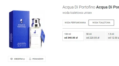 michal161091 - sprzedam flakon Acqua di Portofino 100ml
psiknięte z 5 razy na testy,...