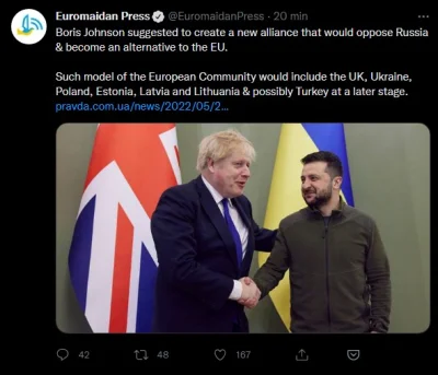 Cichydon - #ukraina #polska Marzenie 乁(♥ ʖ̯♥)ㄏ Boris Johnson zaproponował utworzenie ...