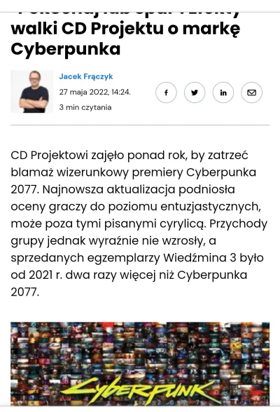PoteznyPiSowskiInwestor - Właśnie przeczytałem że po ostatniej aktualizacji cyberpunk...