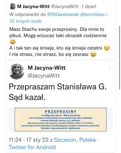 D.....o - Solidarna Polska, Szczecin... No tak, Jacyna-Witt! Matecki to jej szefuncio...